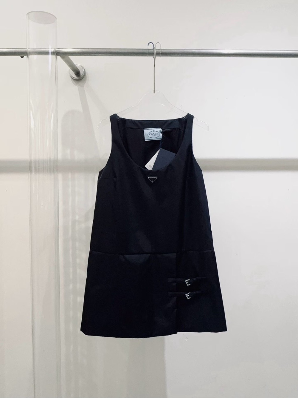 Prada Black Sleeveless Mini A-Line Dress